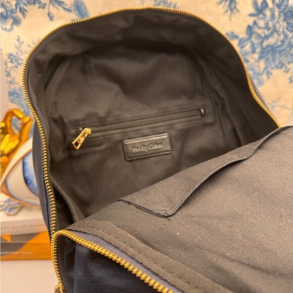 🆕 SEE BY CHLOE 🧿 NWT Cactus and Logo-Embroidered Satin Backpack in Navy - Picture 9 of 15